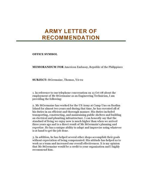 Army Letter To The Board Examples You Can Always Come Back For Army