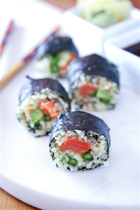 Quinoa Sushi With Smoked Salmon And Veggies Foodfash
