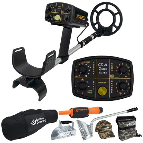 Fisher Cz 21 Metal Detector Bundle W 8 Search Coil Pinpointer Two