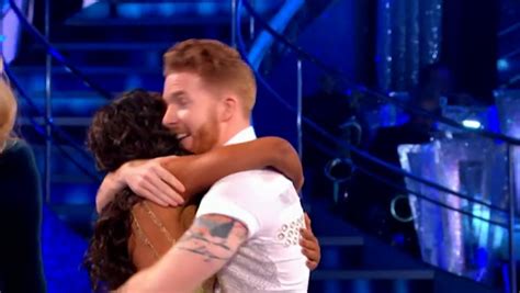 strictly come dancing s neil jones and alex scott leave her home together mirror online