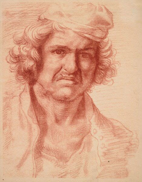Nicolas Poussin Self Portrait In Red Chalk Fan Art Drawing Portrait