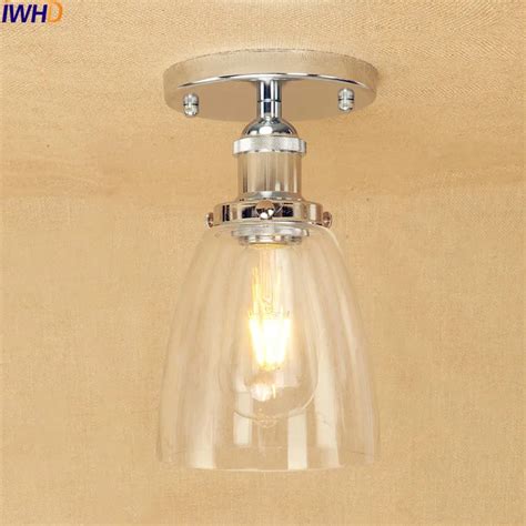 Buy Loft Style Industrial Led Ceiling Lights Glass