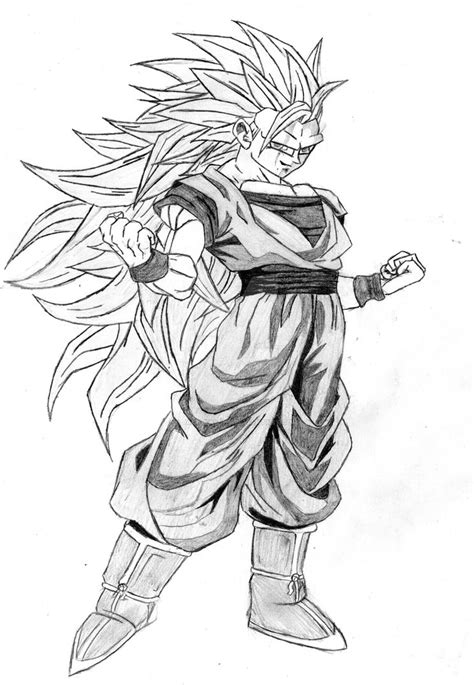 Goku Super Sayian 3 By Jack Kasshu On Deviantart