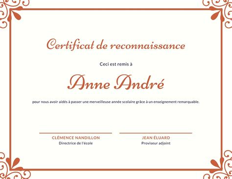 Mod Le De Certificat De Reconnaissance Docutexte Certificat De My Xxx