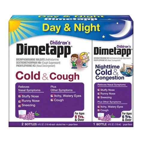 Childrens Dimetapp Cold And Coughcongestion 2 Pack Daynight Value 2