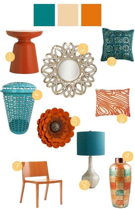 Teal Tangerine Room Decor Turquoise Living Room Decor