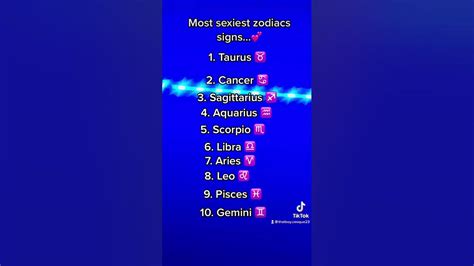 Most Sexiest Zodiac Signs 💕 Youtube