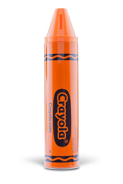 Crayon Bank 15 Tall Outrageous Orange Crayola