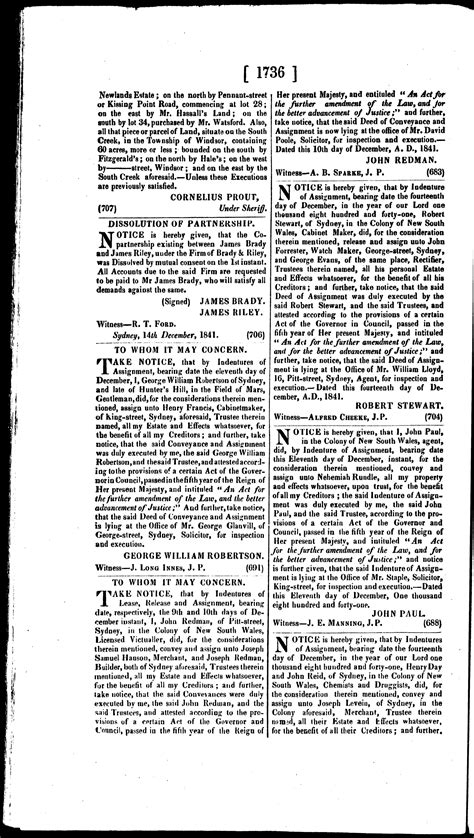 Victoria Government Gazette Online Archive 1841 P1736