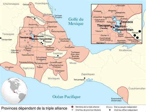 Aztec Empire 1519 Map