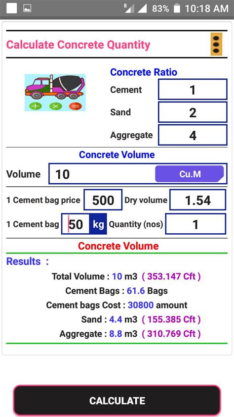 Civil engineering concrete calculator app trough calculate concrete slab concrete volume hope it is a best concrete calculator 2018 thank you for using concrete calculator 2018 app and don't. Concrete Calculator for Android - APK Download