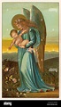 Ein Schutzengel geht mit einem Kind in ihren Armen Datum: 1872 ...