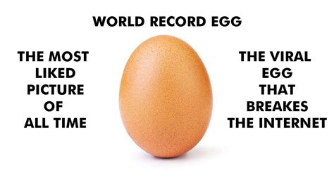 The Viral Egg World Record Egg Most Liked Picture 2019 Youtube