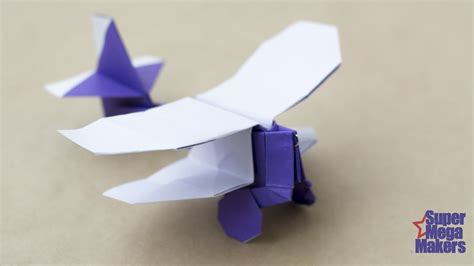 Airplane From Paper Origami Biplane Youtube