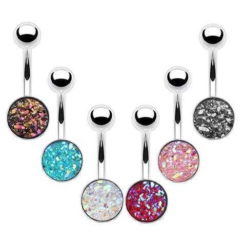 1pc Sexy Crystal Navel Piercing Fashion Surgical Steel Belly Button Rings Nombril Piercings