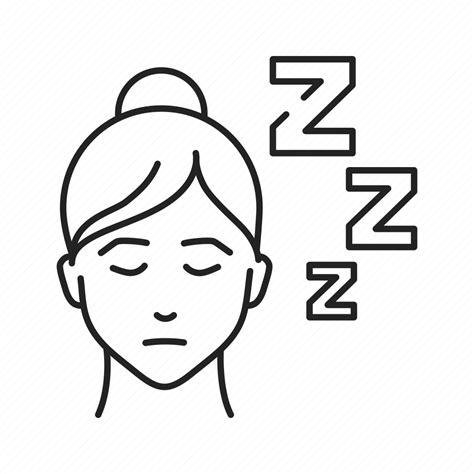 Drowsiness Face Female Sleep Symtom Woman Icon Download On