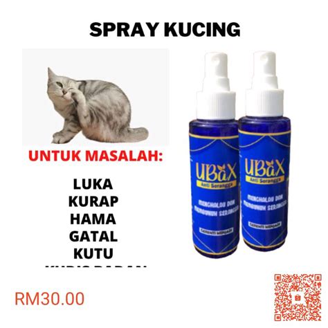 Hot Item Spray Ubax Spray Anti Serangga Kucing Hama Kutu Kurap Luka