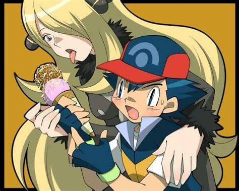 Ash Ketchum And Cynthia ♡ I Give Good Credit To Whoever Made This