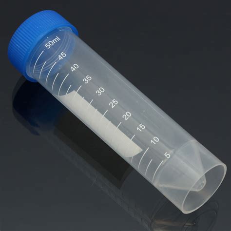 10pcs 50ml Plastic Centrifuge Test Tube Vial Container Self Standing
