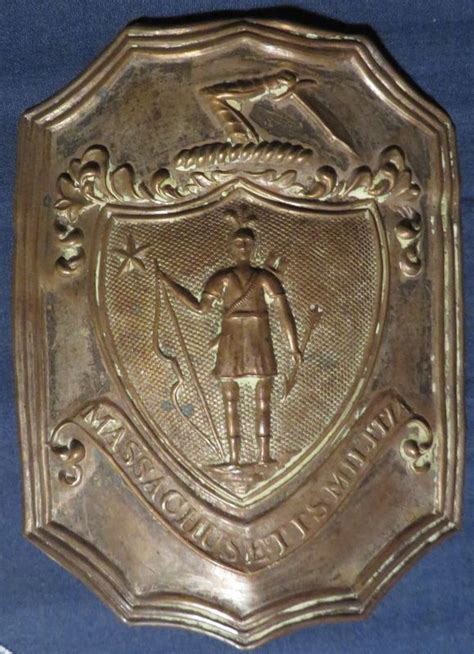 Massachusetts Militia Cap Plate Circa 1830 Griffin Militaria