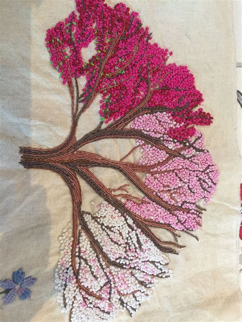 Beautiful Embroidery Embroidery Leaf French Knot Embroidery Hand