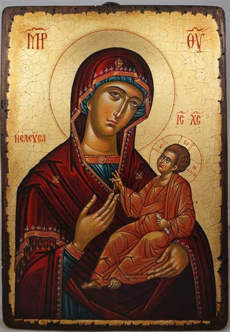 Virgin Mary Icon Panagia Greek Christian Orthodox Icon Theotokos Mother Of God Byzantine Art