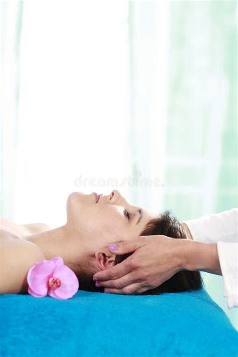 Woman Getting Massage In Day Spa Stock Image Image Of Female Eyes 31926225