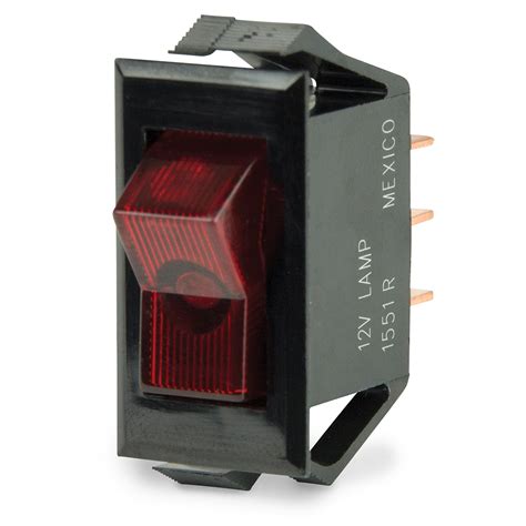 BEP Marine - BEP Illuminated SPST Rocker Switch - Red LED - 12V - OFF ...