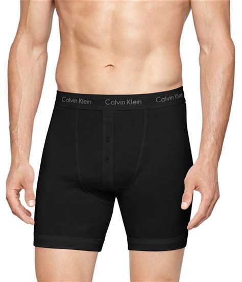Calvin Klein Calvin Klein Mens Button Fly 3 Pack Underwear Boxer