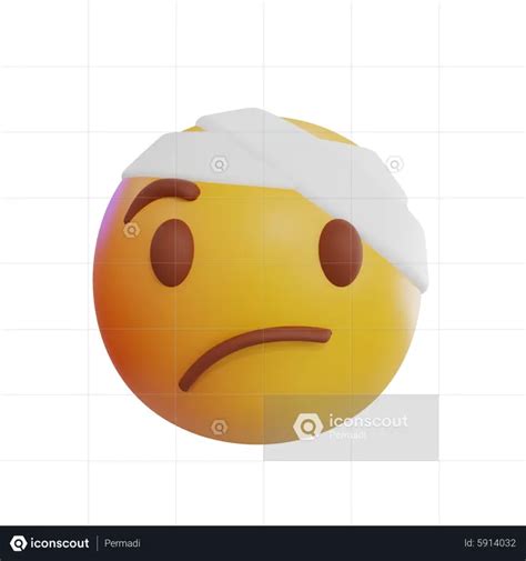 Head Bandage Emoji Emoji 3d Icon Download In Png Obj Or Blend Format