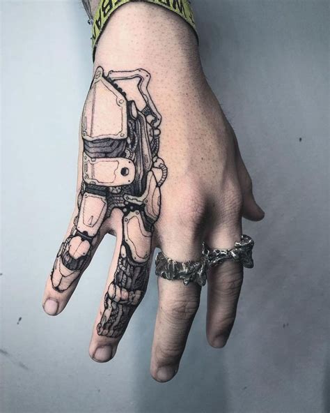 Mechanical Hand Hand Tattoos For Guys Palm Tattoos Full Hand Tattoo