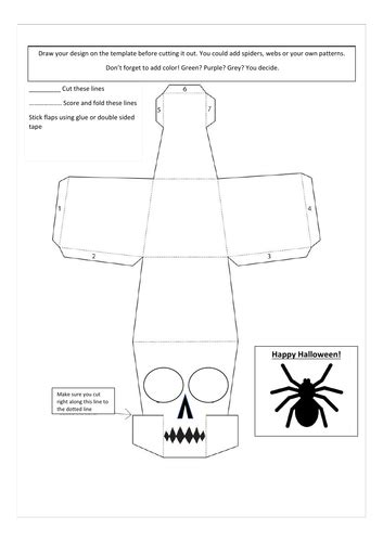 Halloween Paper Skull Template Teaching Resources
