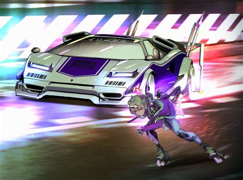 Download 1752x1300 Anime Skater Girl Supercar Futuristic Racing