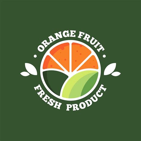 Vector De Diseño De Logotipo De Fruta Naranja Vector Premium