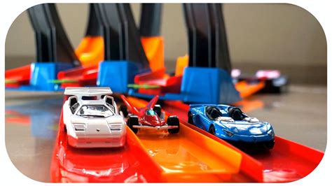 mainan anak mobil mobilan track racing hot speed hot wheel kw unboxing no review youtube