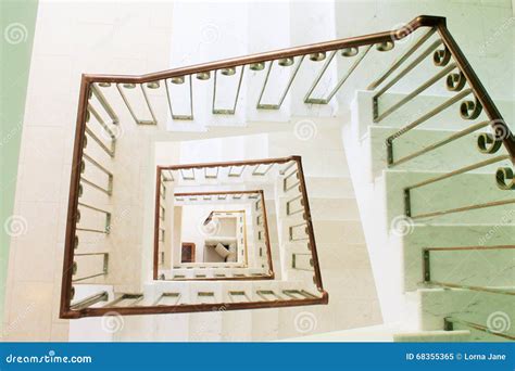 Staircase Square Staircase Perspective View From Above Stock Image
