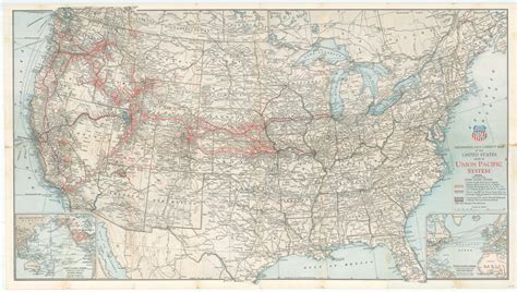 Geographically Correct Map Of The United States Issued By Union Pacific