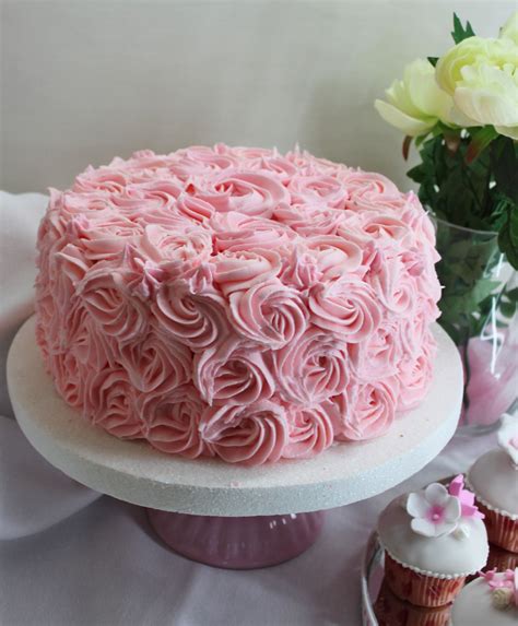 Rose Swirl Cake By Violeta Glace Rose Swirl Cake Rose Icing Rose Cake Pink Cake Cute