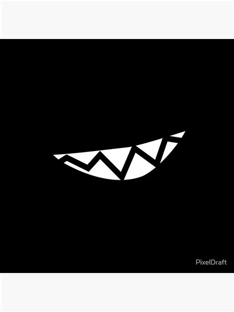 Black And White Anime Smile Poster For Sale By Pixeldraft Redbubble