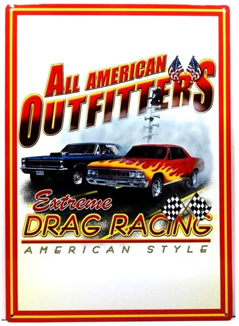 Wholesale Metal Tin Sign Extreme Drag Racing Signs 4 Fun