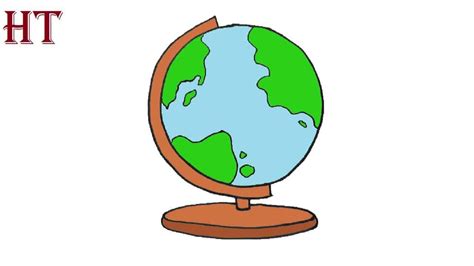 How To Draw A Globe Easy Step By Step For Beginners Htdraw