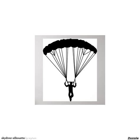 Skydiver Silhouette Poster Zazzle