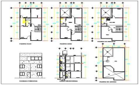 26 X 40 Feet Plot Size For 3 Bhk House Plan Dwg File Cadbull