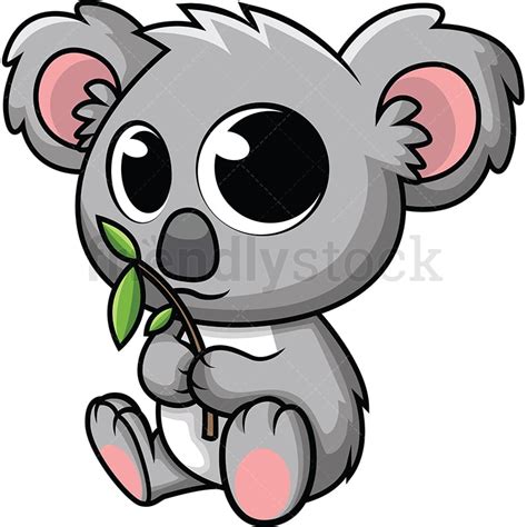 Cute Baby Koala Cartoon Vector Clipart Friendlystock