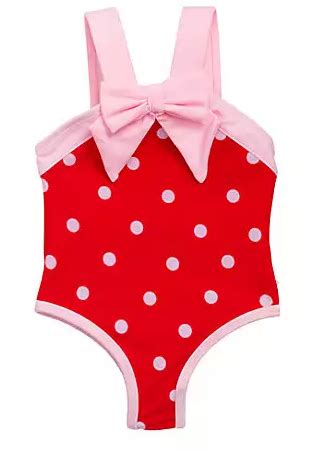 Red And Pink Polka Dot Cute Baby Swimsuit Baby Swimsuit One Piece