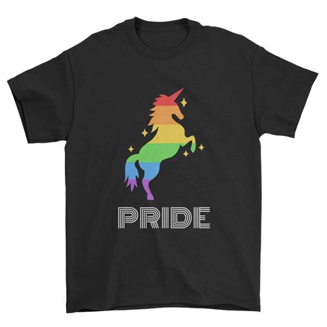 Pride Rainbow Unicorn Lgbt Gay T Shirt Jznovelty