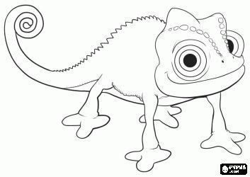 Image : Coloriage Le cam l on, Pascal, la mascotte de la Princesse