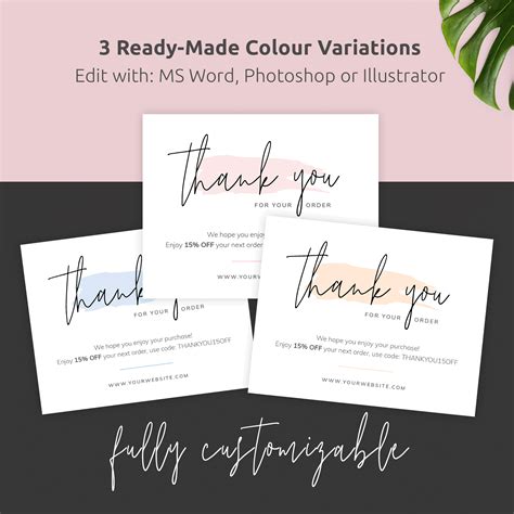 Thank You Cards Templates Printable Customer Thank You Card Word