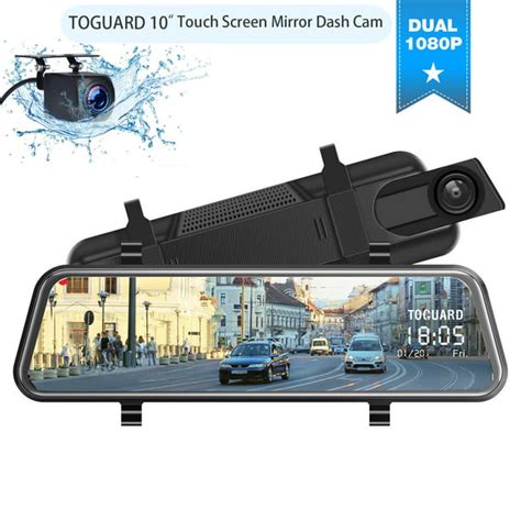 Dual 1080p Mirror Dash Cam Front And Rear 10 Full Touch Screen