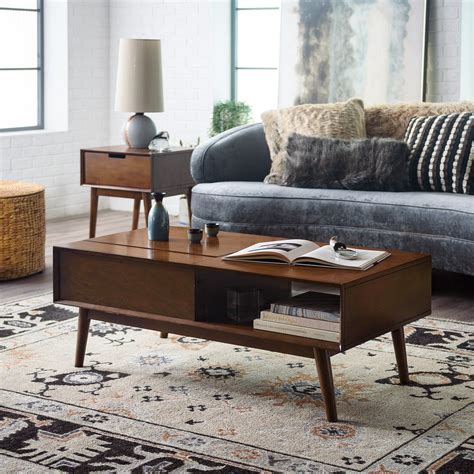 The unique tiered silhouette of this coffee table make it a great choice for modern spaces. Belham Living Campbell Mid Century Modern Lift Top Coffee ...